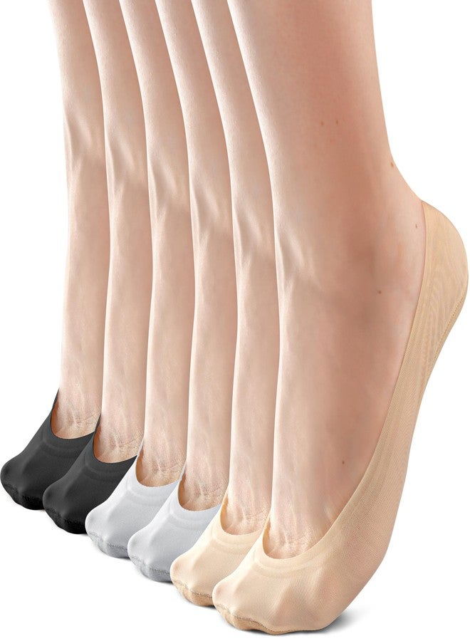 Sofier No Show Socks (US, Numeric, 5, 9, Regular, Regular, Black*2/Grey*2/Nude*2) - Image 1